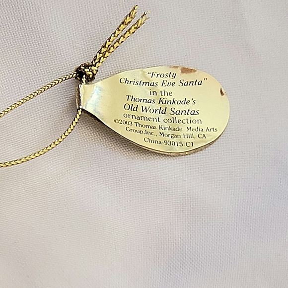 Thomas Kinkade '03 Old World "Frosty Christmas Eve Santa" Ornament Ashton-Drake - Picture 9 of 14